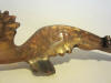 rare art nouveau horn brooch by Georges Pierre, hand carved signed GIP, W 12 cm; ca 1900