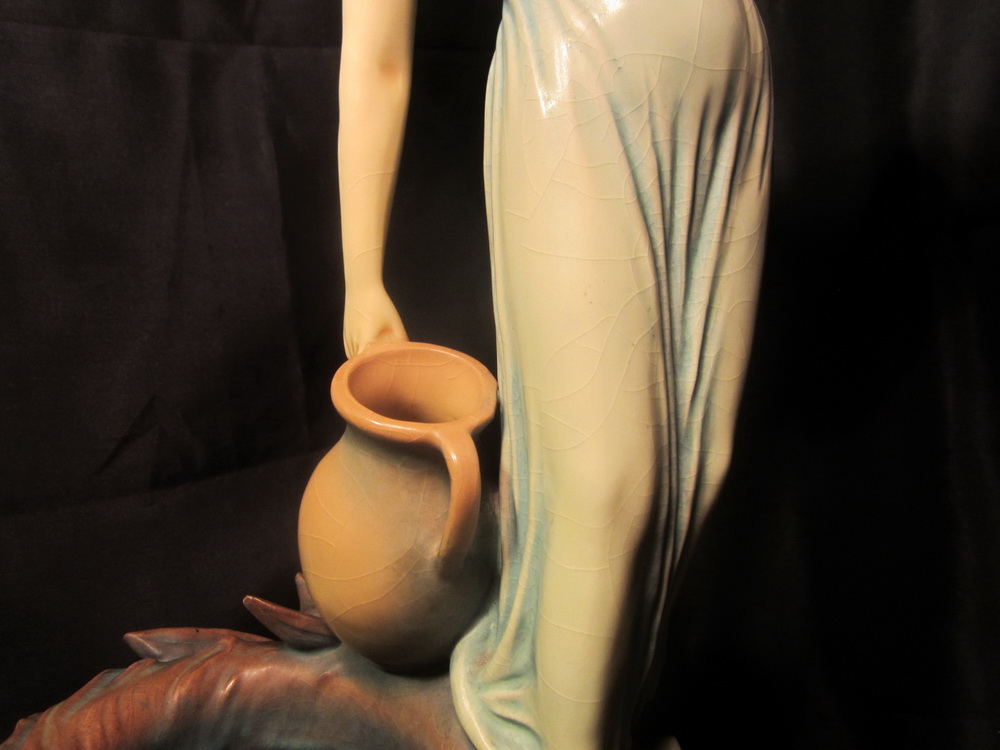 Art nouveau figurine by Th. Schoop for Benard Bloch, ca 1900; Amphora, Austria