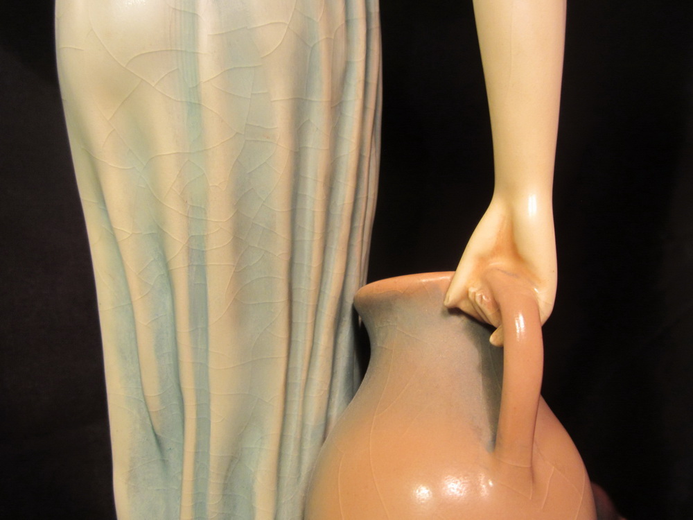 Art nouveau figurine by Th. Schoop for Benard Bloch, ca 1900; Amphora, Austria